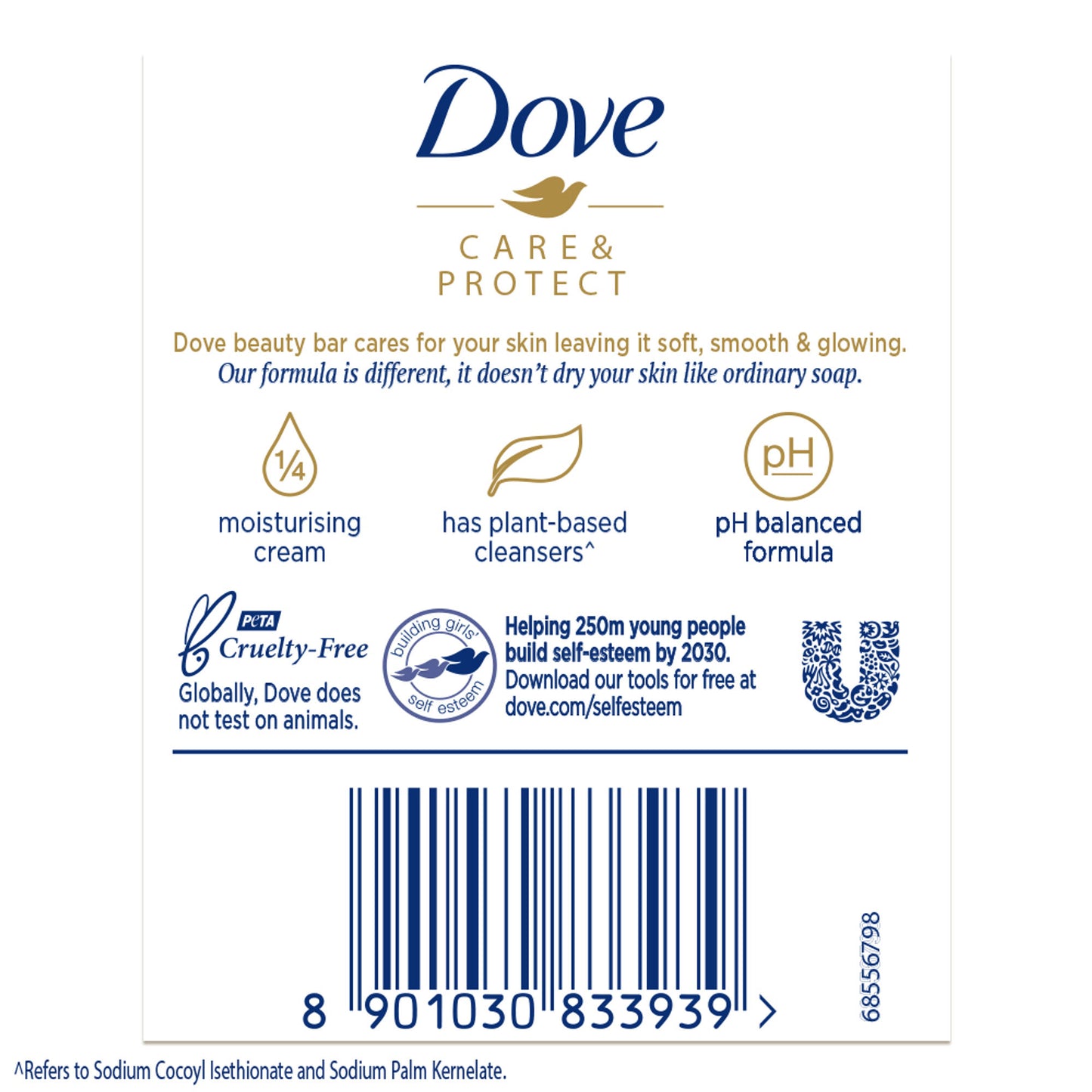 Dove Care & Protect Moisturising Cream Beauty Bathing Bar (Buy 3 Get 1 Free)