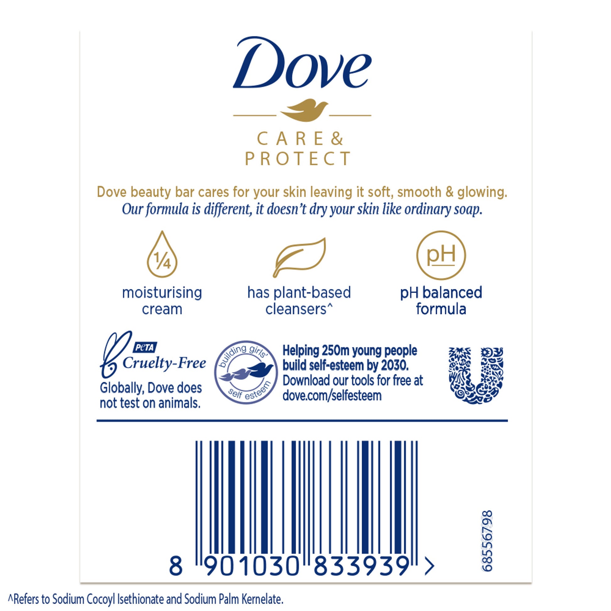 Dove Care & Protect Moisturising Cream Beauty Bathing Bar (Buy 3 Get 1 Free)