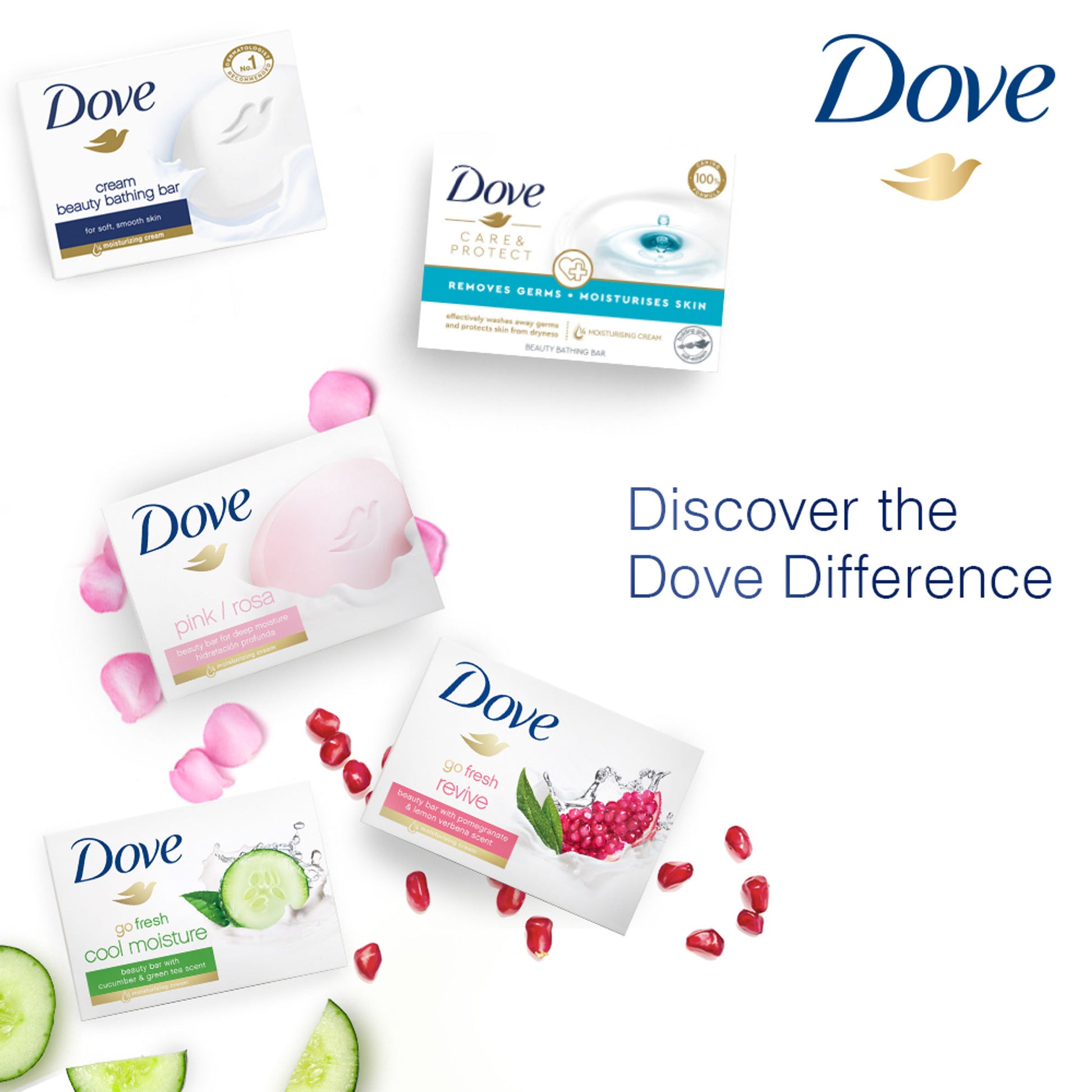 Dove Care & Protect Moisturising Cream Beauty Bathing Bar (Buy 3 Get 1 Free)