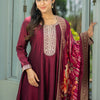 Dhiyona IE Ethnic Motifs Embroidered Sequinned Kurta With Trousers & Dupatta