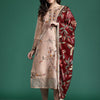 Dhiyona IE Floral Embroidered Thread Work Pure Cotton Kurta with Trousers & With Dupatta