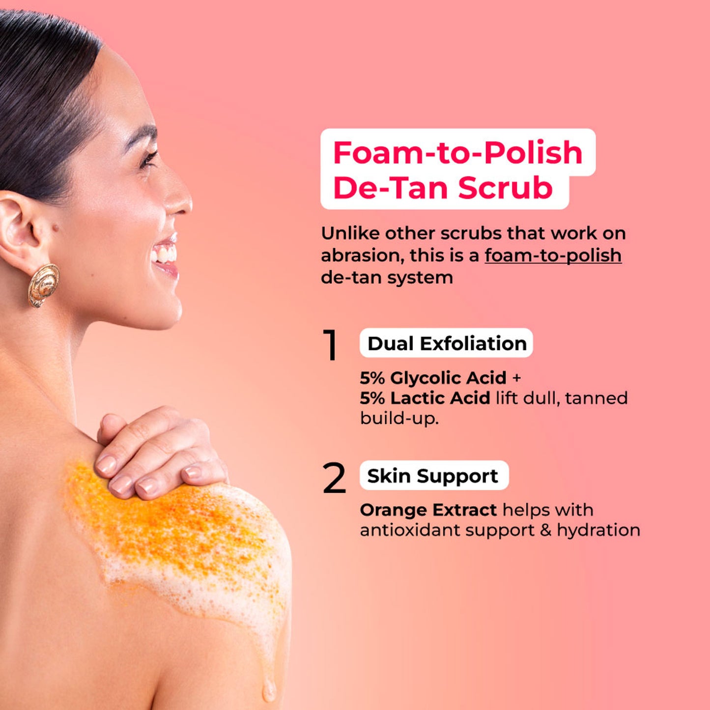 Foxtale Hula Hoop Foaming 10% De-Tan Body Scrub