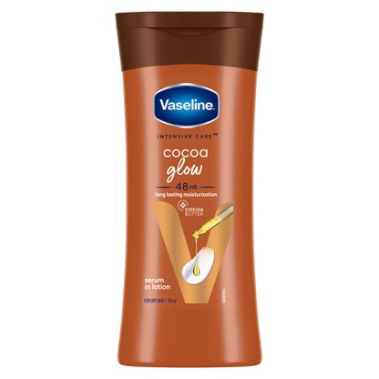 Vaseline Cocoa Glow Serum In Lotion, 600 ml , 100% Pure Cocoa & Shea Butter for Glowing & Soft Skin