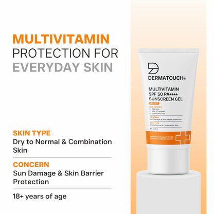 Dermatouch Multivitamin SPF 50 PA+++ Sunscreen Gel