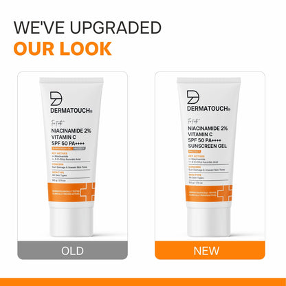 Dermatouch Niacinamide 2% Vitamin C Sunscreen With SPF 50+ PA ++++