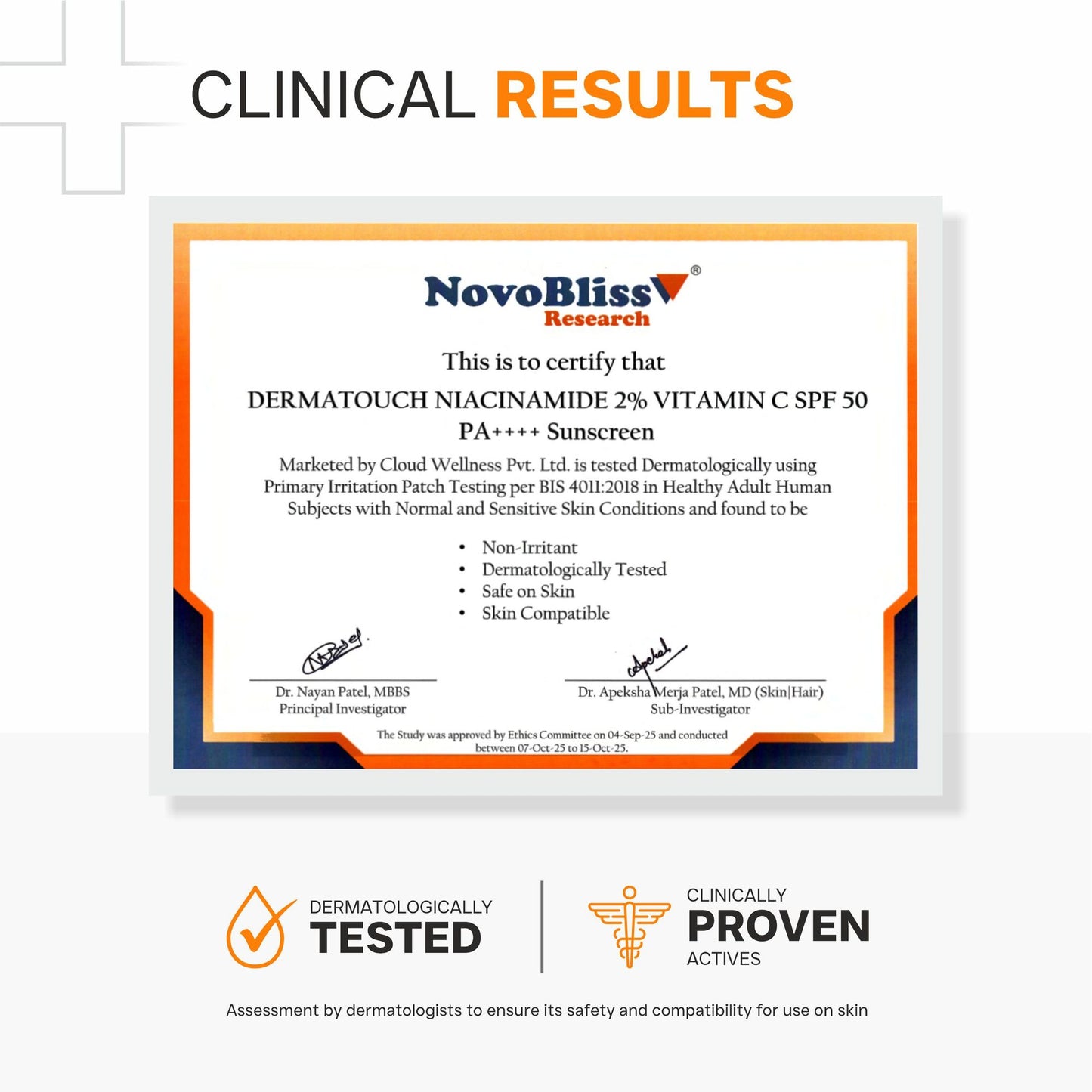 Dermatouch Niacinamide 2% Vitamin C Sunscreen With SPF 50+ PA ++++