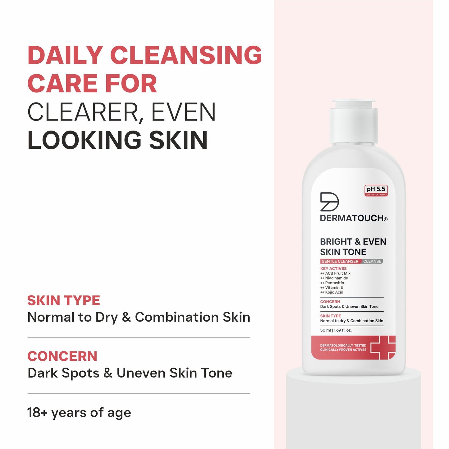 Dermatouch Bright & Even Skin Tone Gentle Cleanser