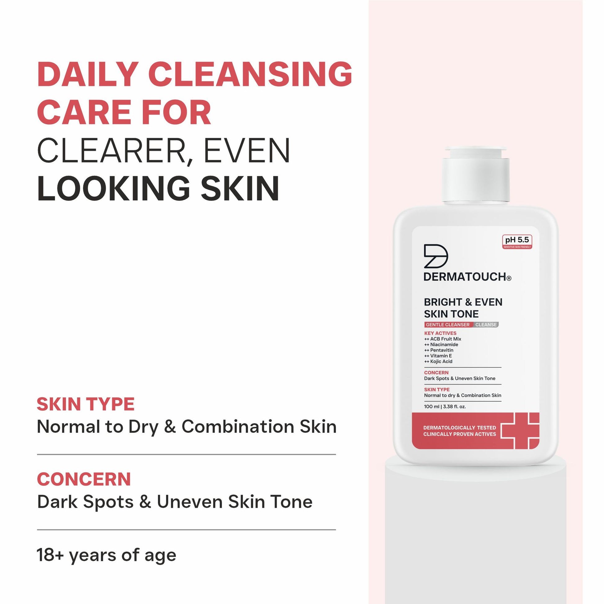 Dermatouch Bright & Even Skin Tone Gentle Cleanser