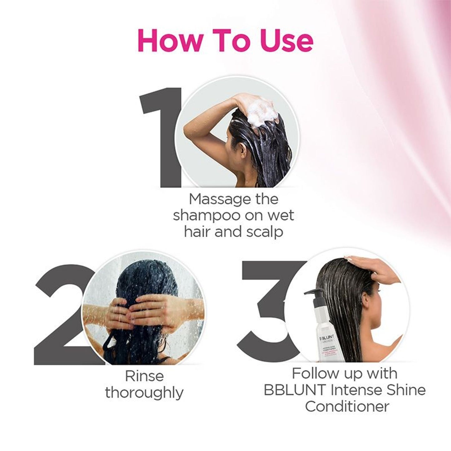 BBLUNT Intense Shine Shampoo with Rice & Silk Protein for 23X Shinier Hair
