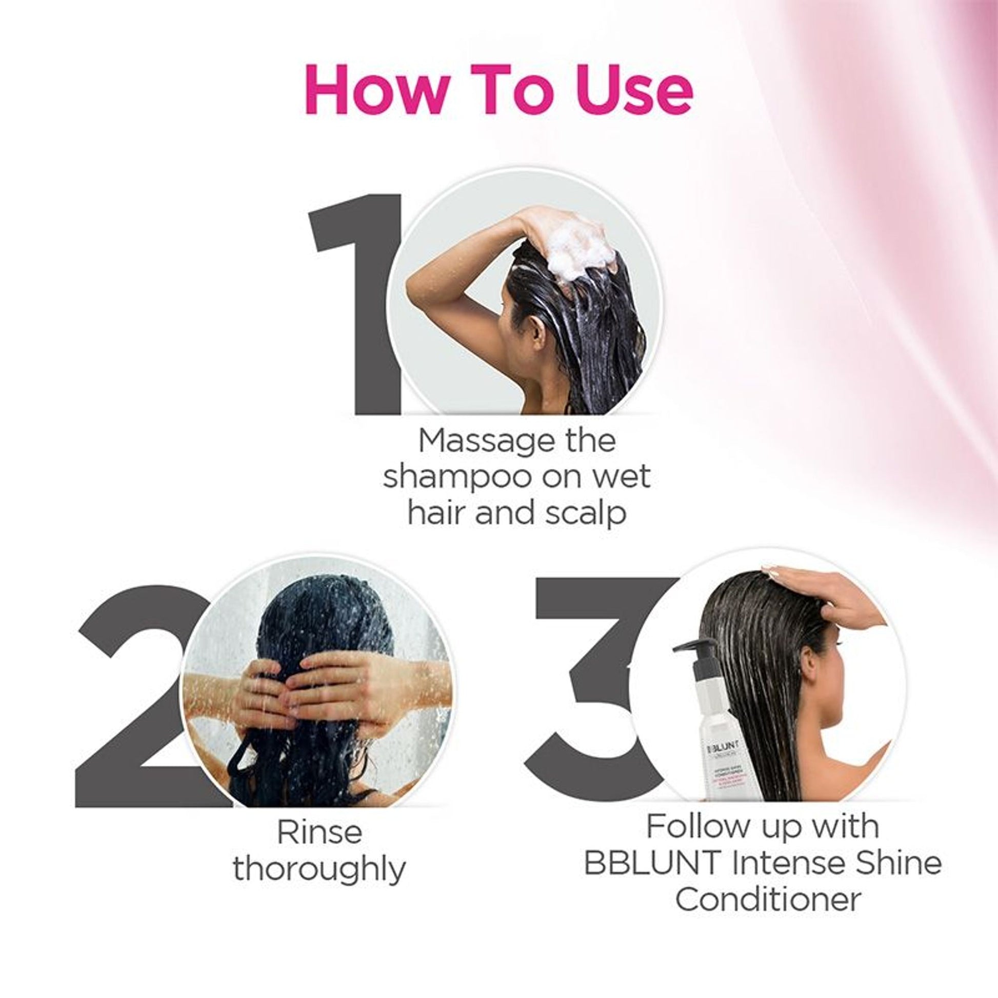 BBLUNT Intense Shine Shampoo with Rice & Silk Protein for 23X Shinier Hair