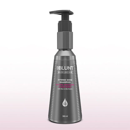BBLUNT Intense Shine Shampoo with Rice & Silk Protein for 23X Shinier Hair