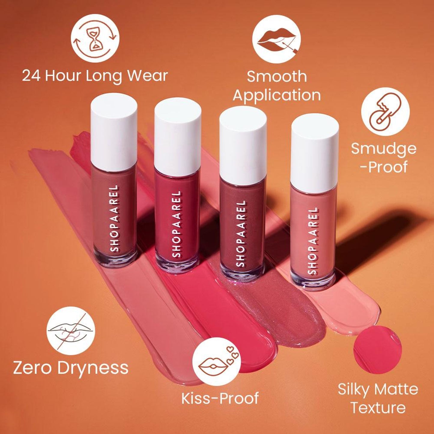 Shopaarel Silky Matte Gloss Liquid Lipstick - Crush-05