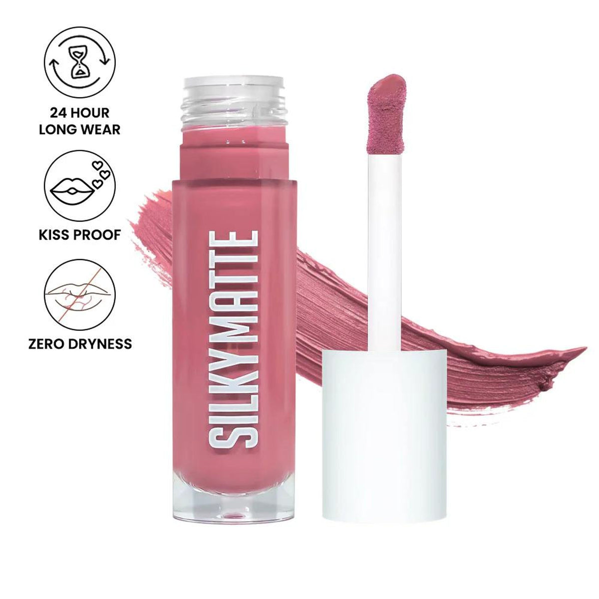 Shopaarel Silky Matte Gloss Liquid Lipstick in Gorgeous-12 with smooth, shiny finish and elegant packaging.