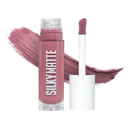 Shopaarel Silky Matte Gloss Liquid Lipstick in Gorgeous-12, showcasing the smooth, matte finish and vibrant color on lips.