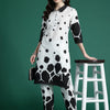 Dhiyona IE Geometric Printed Regular Pure Cotton Kurta with Palazzos