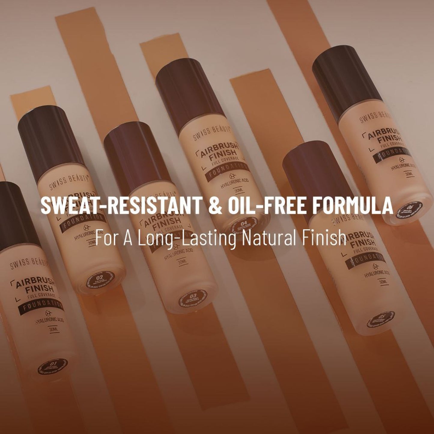 Swiss Beauty Airbrush Finish Full Coverage Foundation - 4 Golden Beige