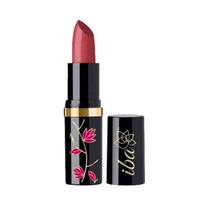 Iba Moisture Rich Limited Edition Lipstick in shade E02 Sunday Brunch, showing the lipstick tube and color swatch.