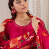 Dhiyona IE Women Floral Printed Regular Pure Cotton Kurta with Trousers & Dupatta