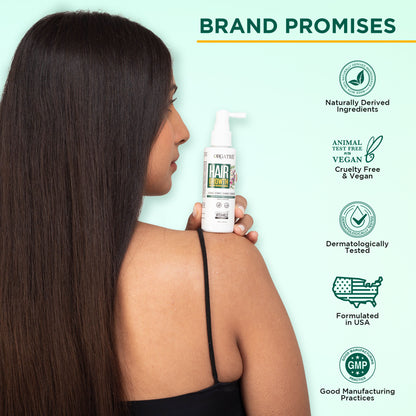Orgatre Hair Growth Serum - 3% Redensyl, 4% Anagain, Castor & Rosemary Oil For Hairfall Control
