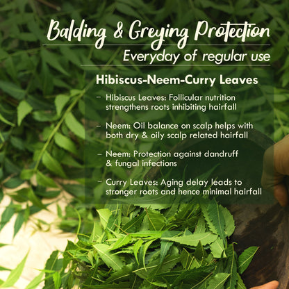 Nat Habit Neem Amla Mens Balding & Anti-Greying Ayurvedic Oil For Receding Hairline Reversal