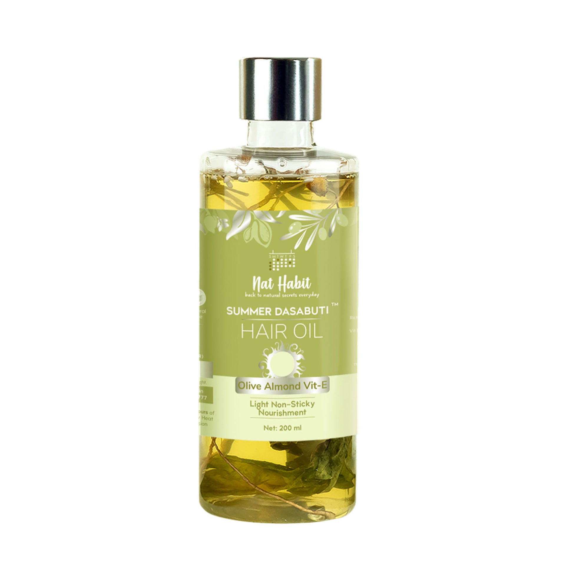 Nat Habit Olive Almond Vitamin E Light Hair Oil With Amla, Bhringraj, Methi, Vetiver & Sesame
