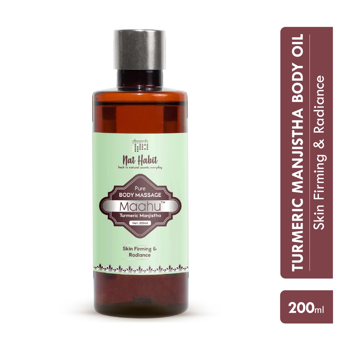 Nat Habit Turmeric Manjistha Maahu Ayurvedic Body Massage Oil