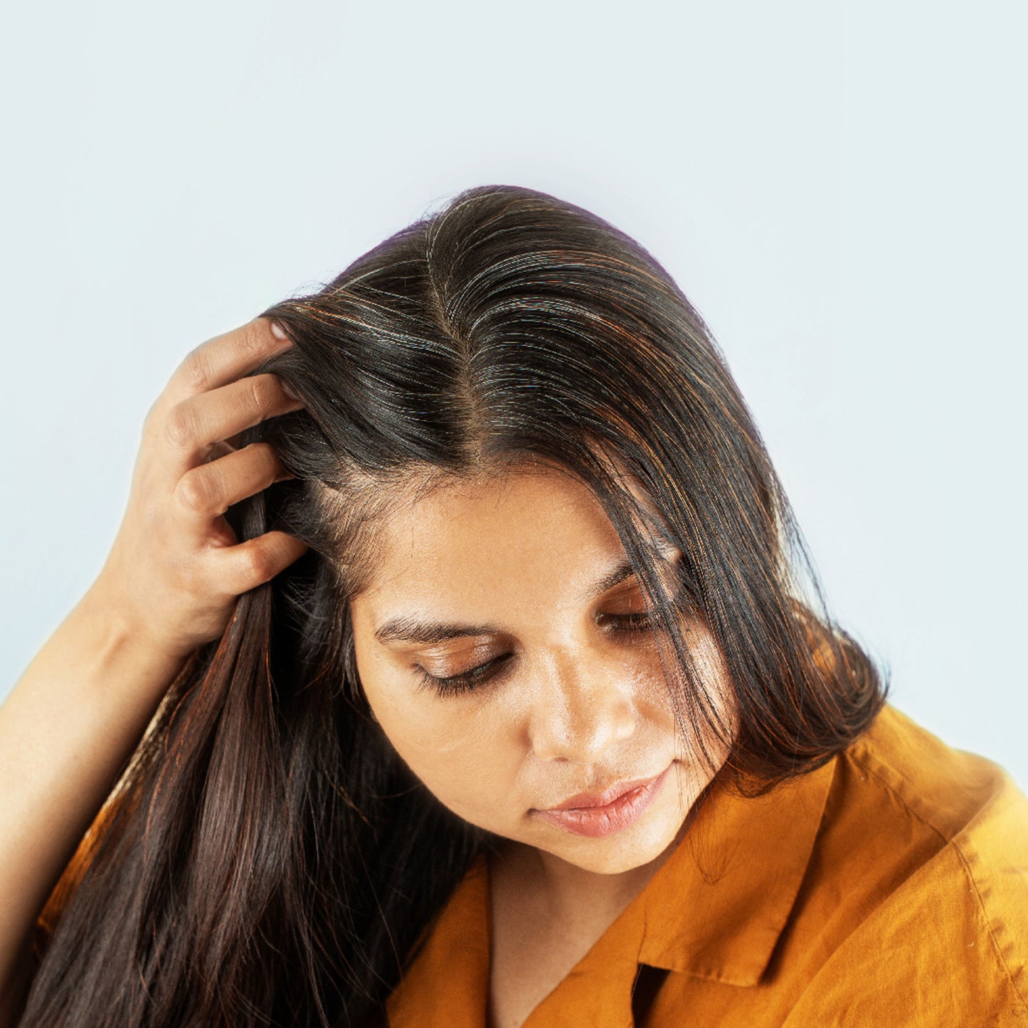 Nat Habit Curry Sesame Grey Hair Control Ayurvedic Oil With Indigo & Curry Leaves Retain Hair Colour