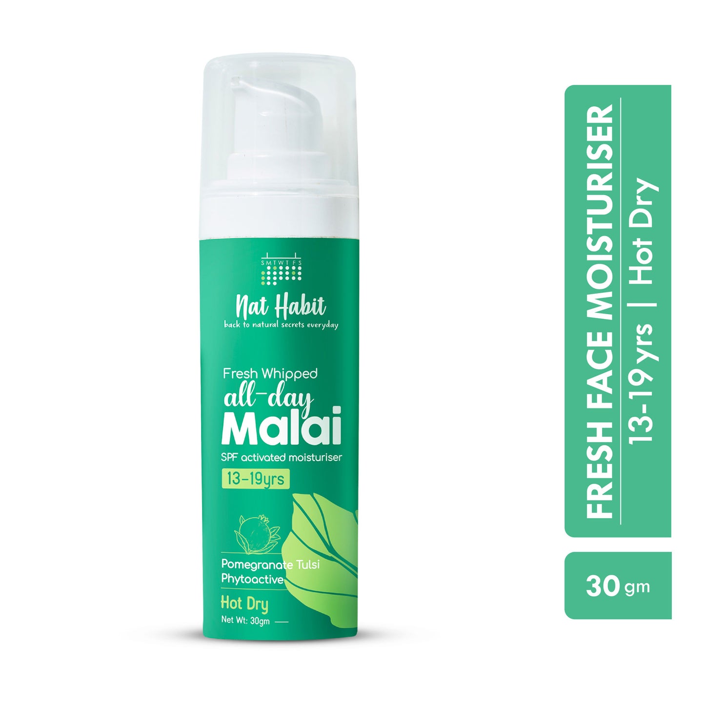 Nat Habit Pomegranate Tulsi Light Moisturizer, Non Sticky Face Moisturizer For Hot & Dry Weather