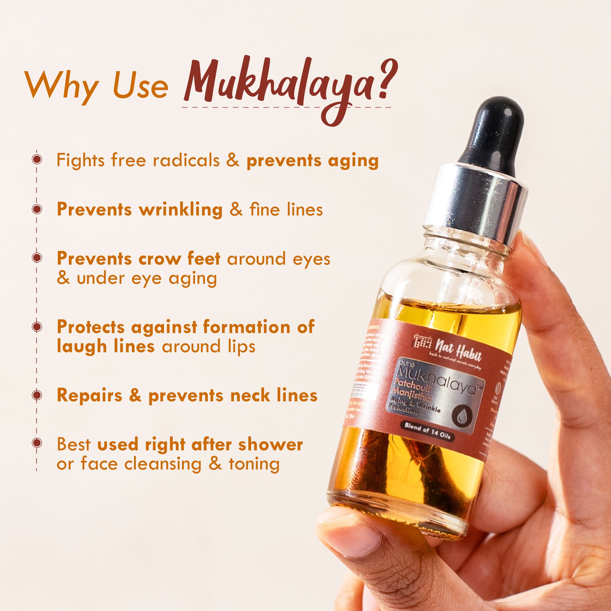 Nat Habit Pure Mukhalaya Patchouli Manjistha Facial Oil & Floral Jal Rose Water Toner