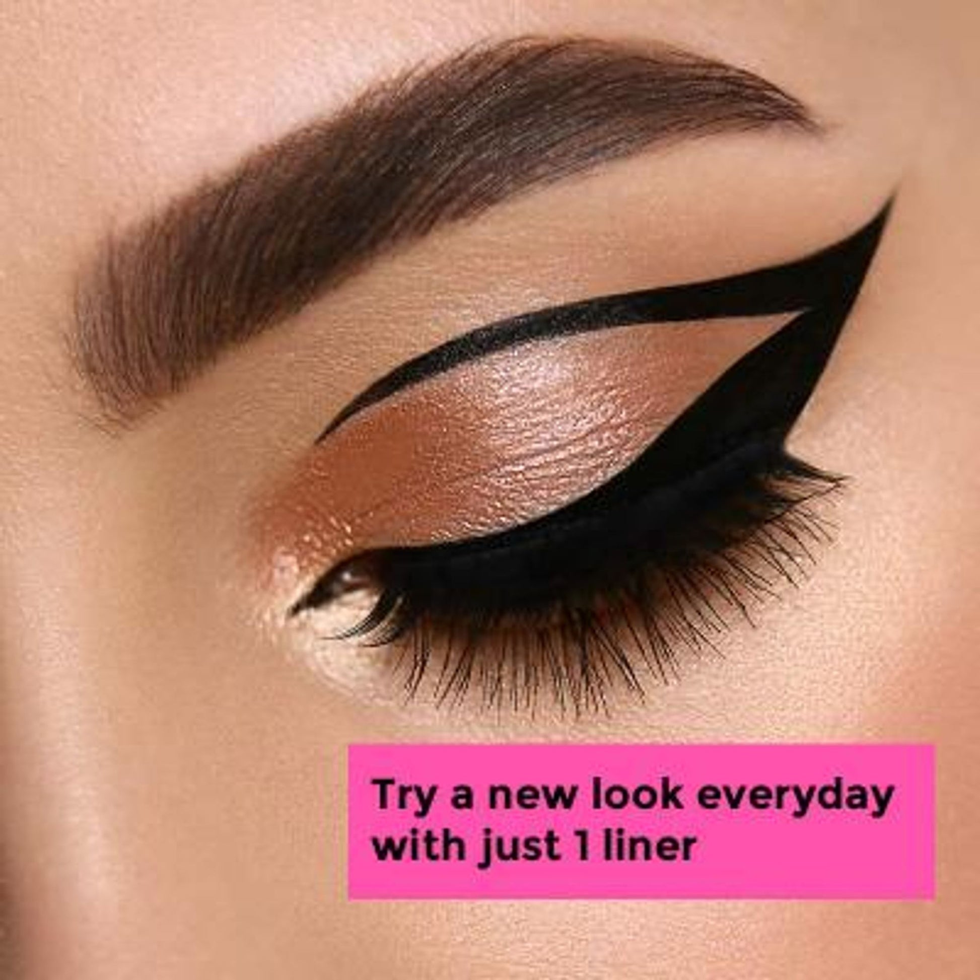 Matt look Line Express Ultimate Precision Waterproof Smudge Proof Eyeliner - Black