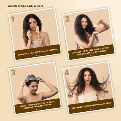 La Pink Methi Dana 8 In 1 Hair Growth Oil Boosts Hair Growth Thickness Controls Hair Fall
