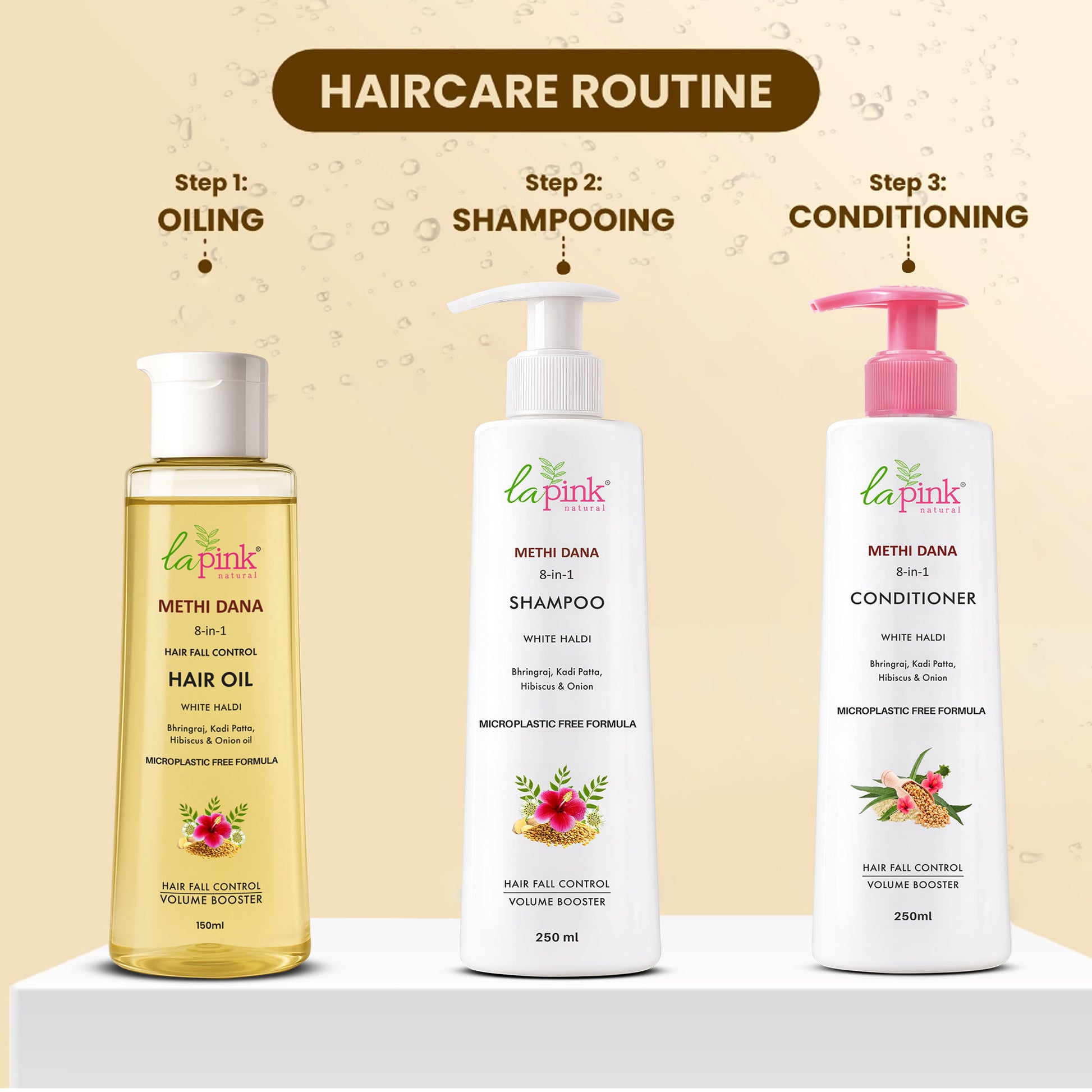 La Pink Methi Dana 8 In 1 Hair Growth Oil Boosts Hair Growth Thickness Controls Hair Fall