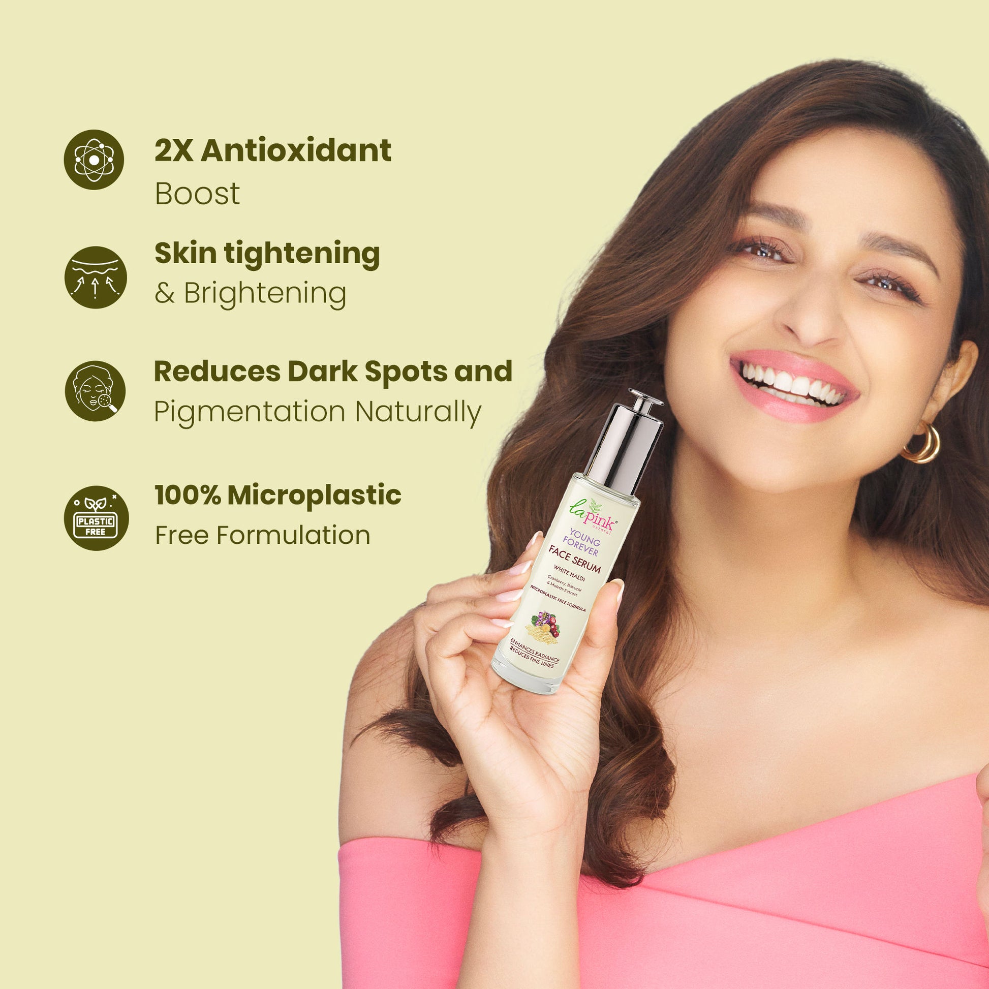La Pink Young Forever Face Serum With Bakuchi, Fights Sign Of Ageing, For Oily & Dry Skin