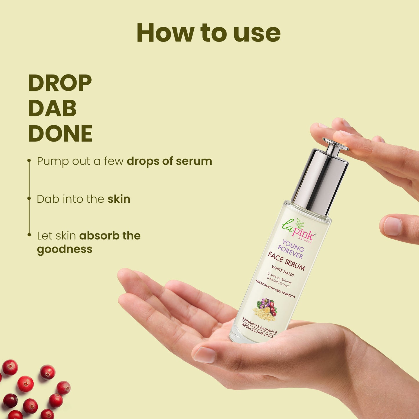 La Pink Young Forever Face Serum With Bakuchi, Fights Sign Of Ageing, For Oily & Dry Skin