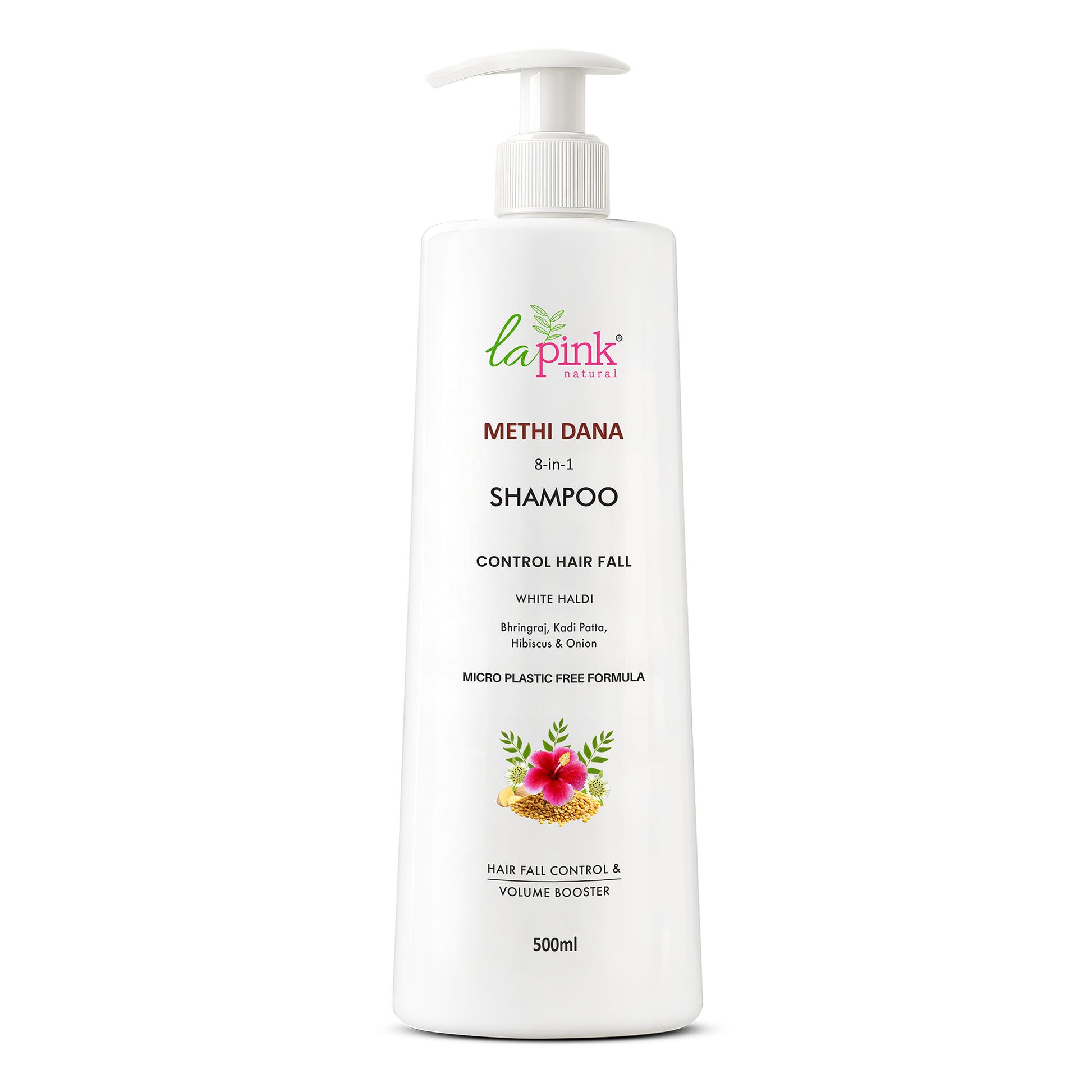 La Pink Methi Dana 8 In 1 Anti Hair Fall Shampoo Boosts Volume And Reduces Hair Fall