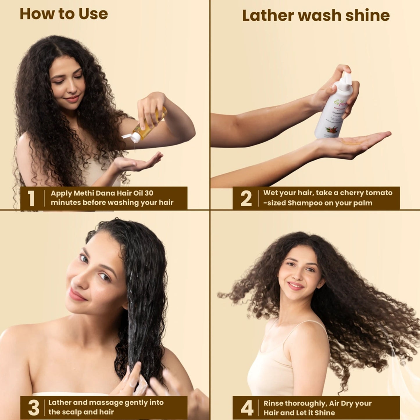 La Pink Methi Dana 8 In 1 Anti Hair Fall Shampoo Boosts Volume And Reduces Hair Fall