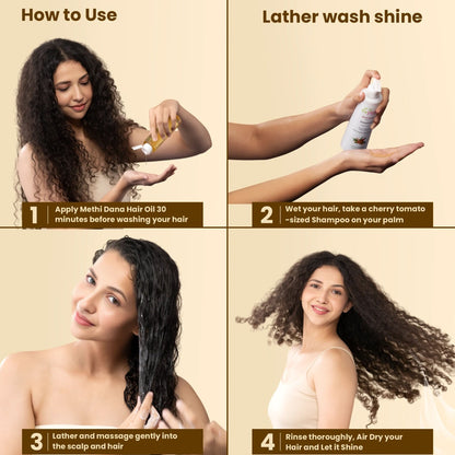 La Pink Methi Dana 8 In 1 Anti Hair Fall Shampoo Boosts Volume And Reduces Hair Fall
