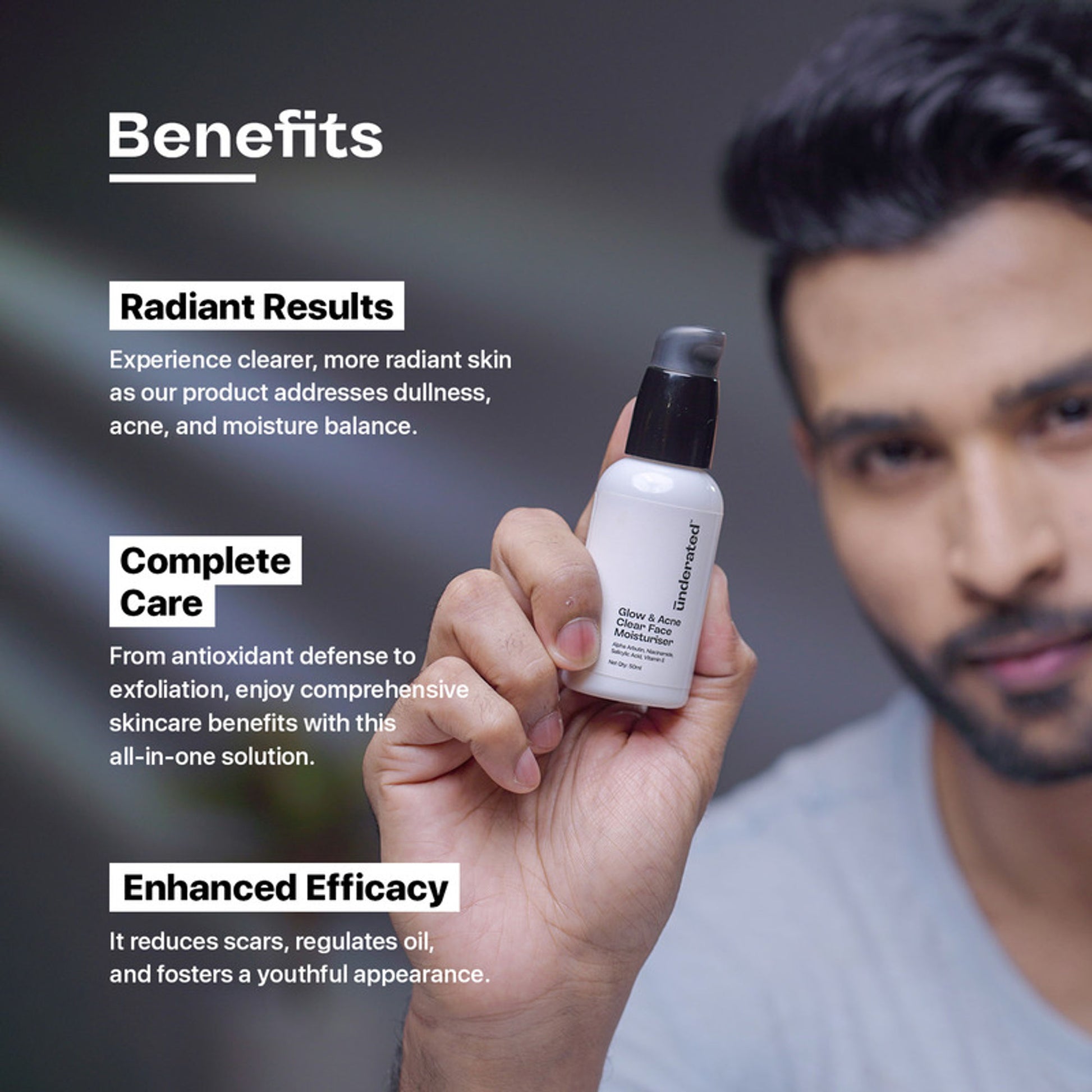 Underated Glow & Acne Clear Face Moisturiser