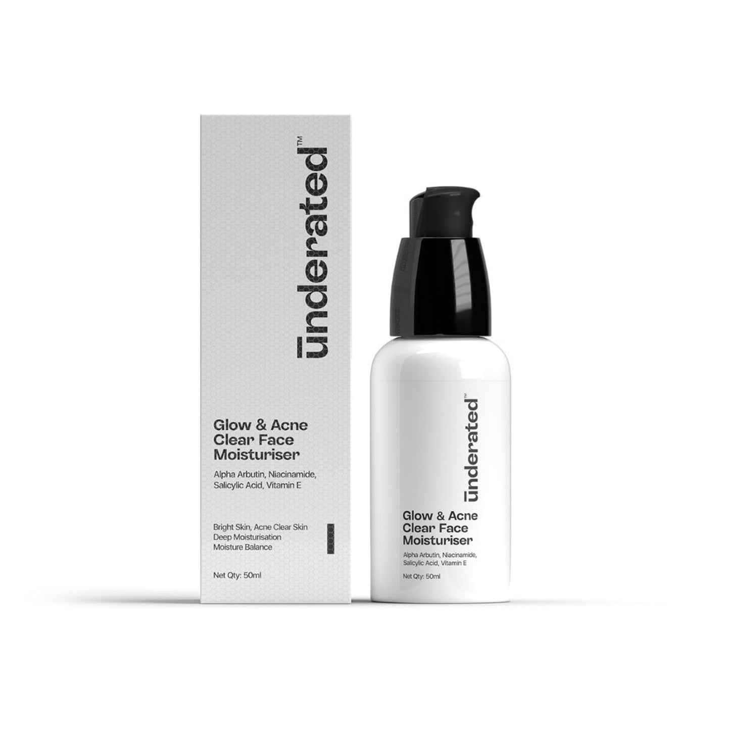 Underated Glow & Acne Clear Face Moisturiser