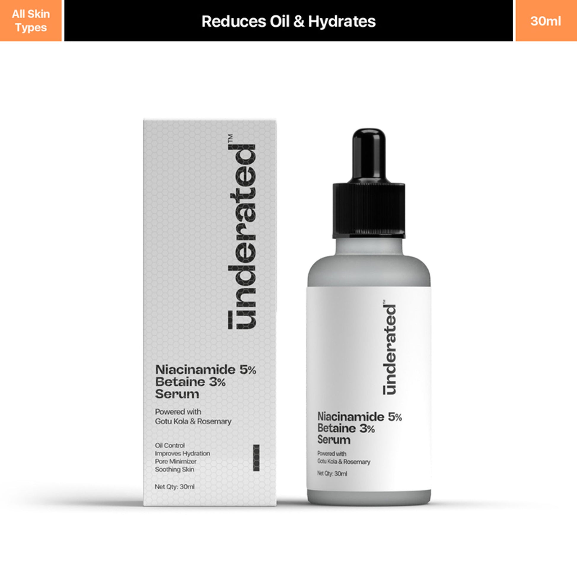 Underated 5% Niacinamide & 3% Betaine Serum