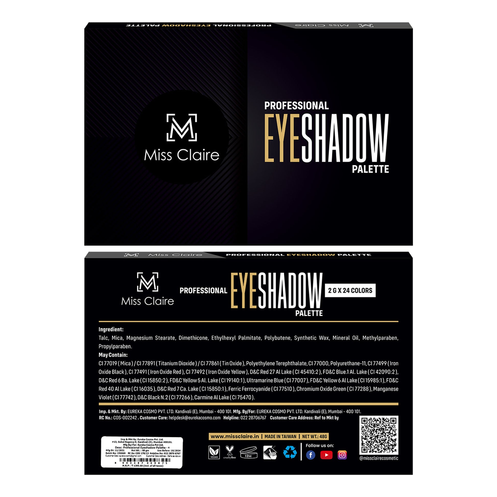 Miss Claire Professional Eyeshadow Palette - 4