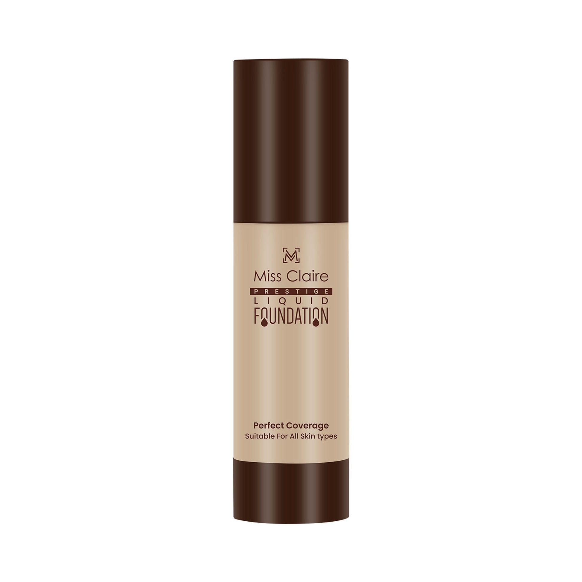 Miss Claire Prestige Liquid Foundation Perfect Coverage - 21 Natural Beige
