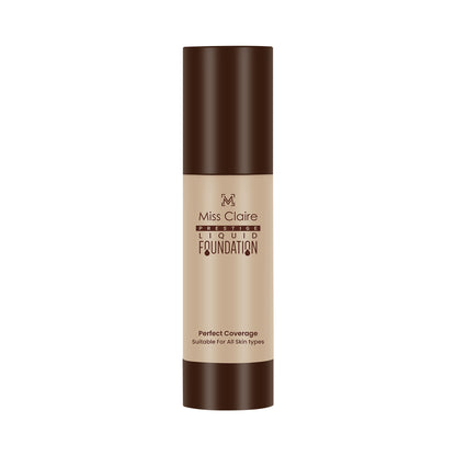 Miss Claire Prestige Liquid Foundation Perfect Coverage - 21 Natural Beige