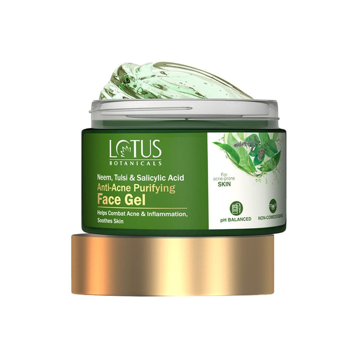 Lotus Botanicals Neem, Tulsi & Salicylic Acid Anti-Acne Purifying Face Gel