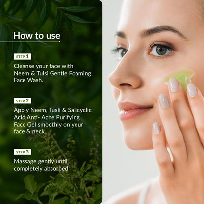 Lotus Botanicals Neem, Tulsi & Salicylic Acid Anti-Acne Purifying Face Gel