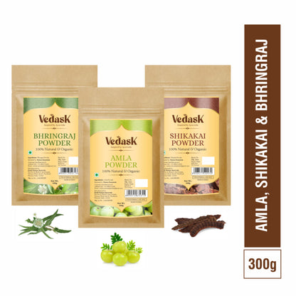 Vedask Organic Hair Pack Powder Mask Combo - Pack Of 3