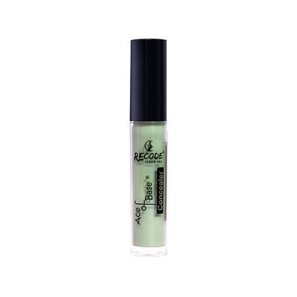 Recode Ace Of Base Concealer in shade 07 Green, creamy makeup product for blemish coverage, displayed in a sleek tube.
