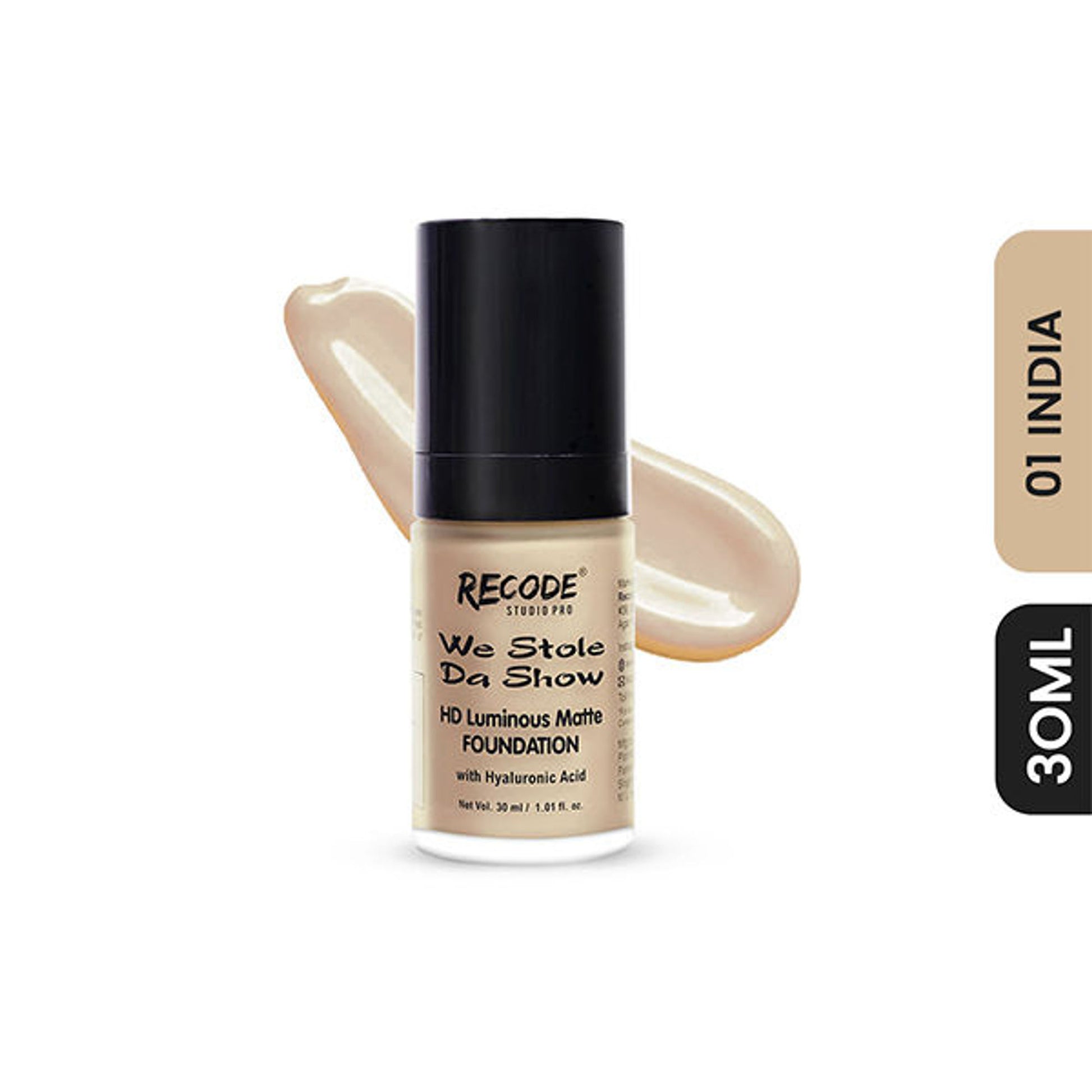 Recode HD Luminous Matte Foundation - 01 India