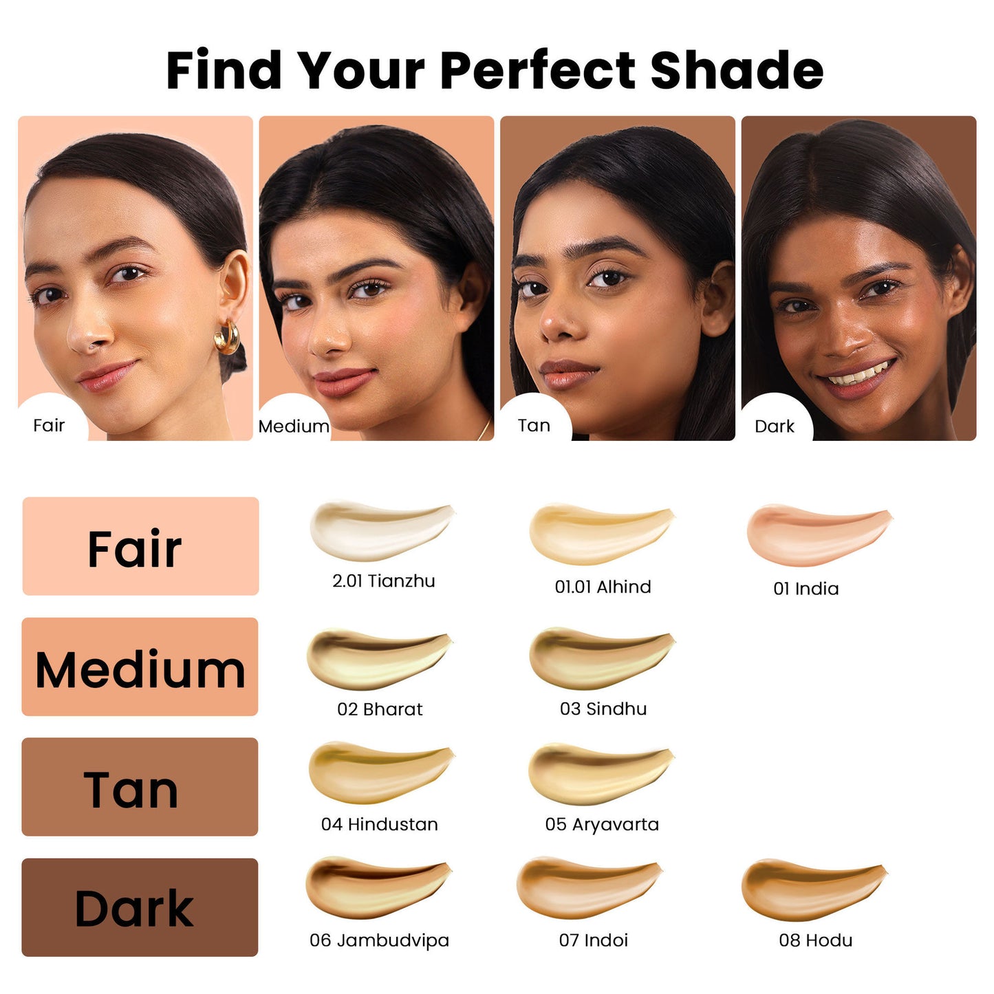 Recode HD Luminous Matte Foundation - 01 India