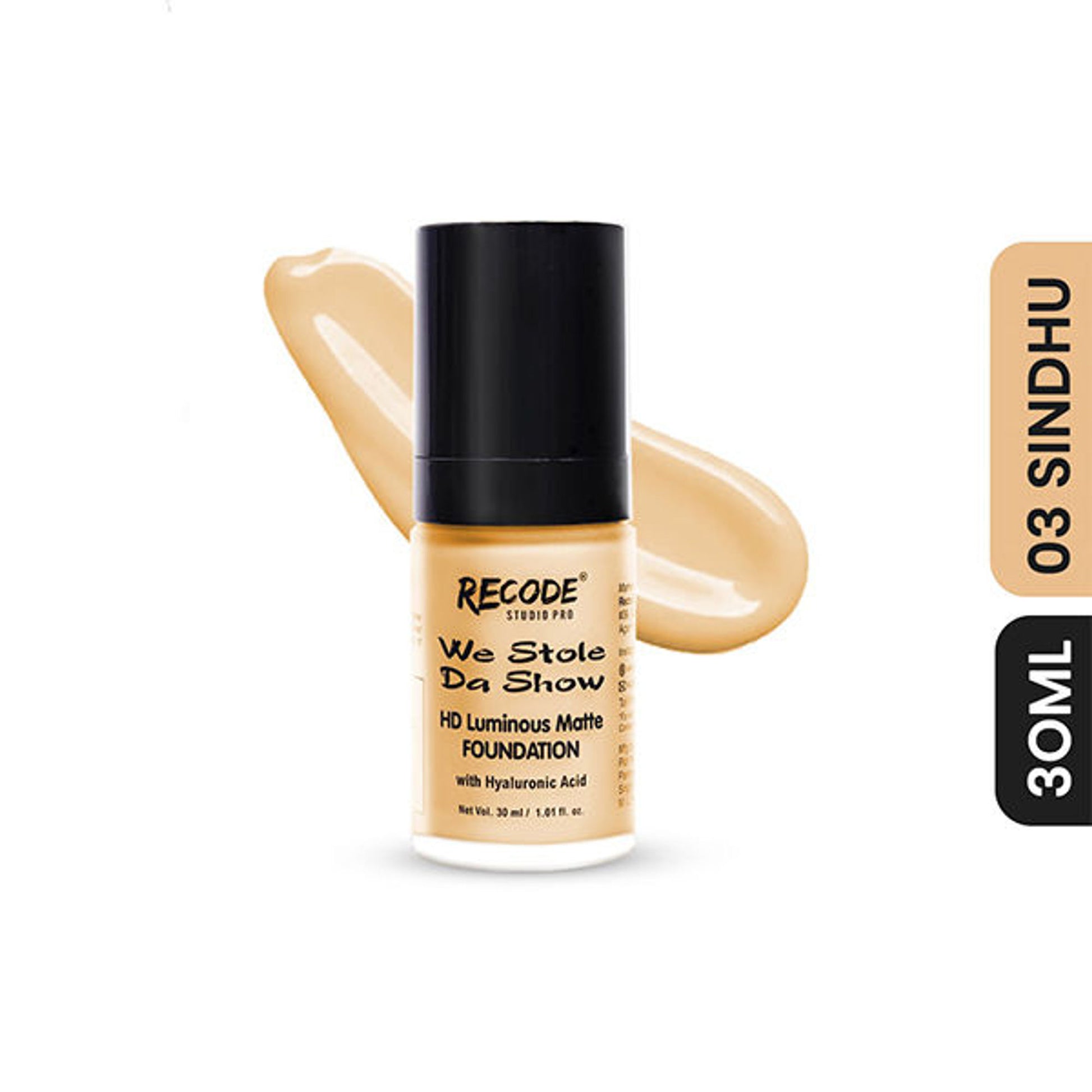 Recode HD Luminous Matte Foundation - 03 Sindhu
